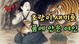 ⭐눈 감고 듣는 수면 옛날 이야기🌙 ㅣ중간 광고 없음 l 호랑이 새끼를 품에 안은 여인등 8편