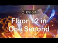 World S First 1 Second Abyss Speedrun Floor 12 Gecko