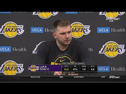 Luka Dončić POSTGAME INTERVIEWS | Los Angeles Lakers beat to Chicago Bulls 129-118