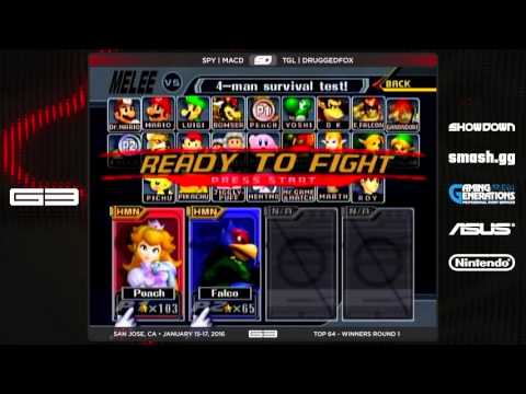 GENESIS 3 - SPY|MacD (Peach) vs Druggedfox (Falco) - Melee Top 64 - WR1
