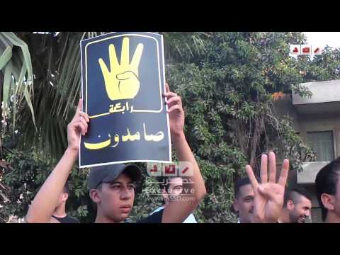 وقفة رافضة للانقلاب العسكري بشارع الهرم وتفاعل الماره معها في يوم جمعة الشهداء