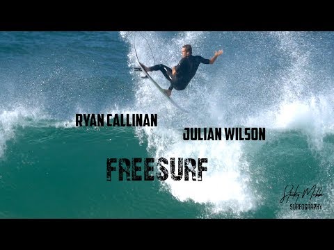 Julian Wilson and Ryan Callinan surfing Merewether - aerial assault