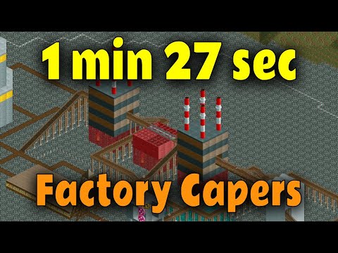 Beating Factory Capers in 1m 27s - OpenRCT2 speedrun