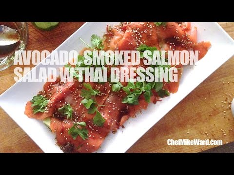 Avocado & Smoked Salmon Salad w Thai Dressing (#PopUpRecipe)