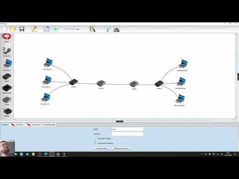 Filius - Simple two routers network