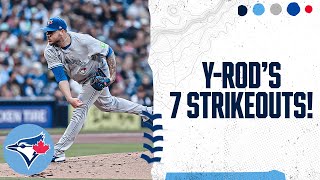 Yariel Rodríguez whiffs seven batters through four innings!