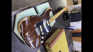 Video thumbnail for 1977 Fender Stratocaster with Fender Hot Noiseless Pickups by kinx001