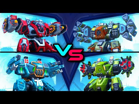 Gatecrasher & Savant 16 VS Disc Launcher VS Helix Rack VS Javelin Rack - Mech Arena Robots