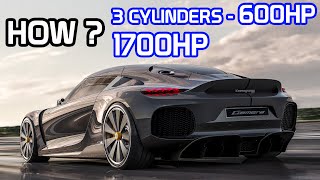 This is How Koenigsegg Gemera can make 1700hp & 600hp from 3 Cylinder Engine