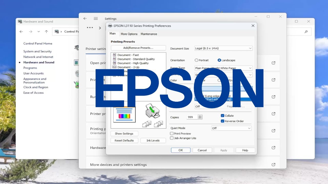 Cách in hai mặt thủ công trên Epson L1310