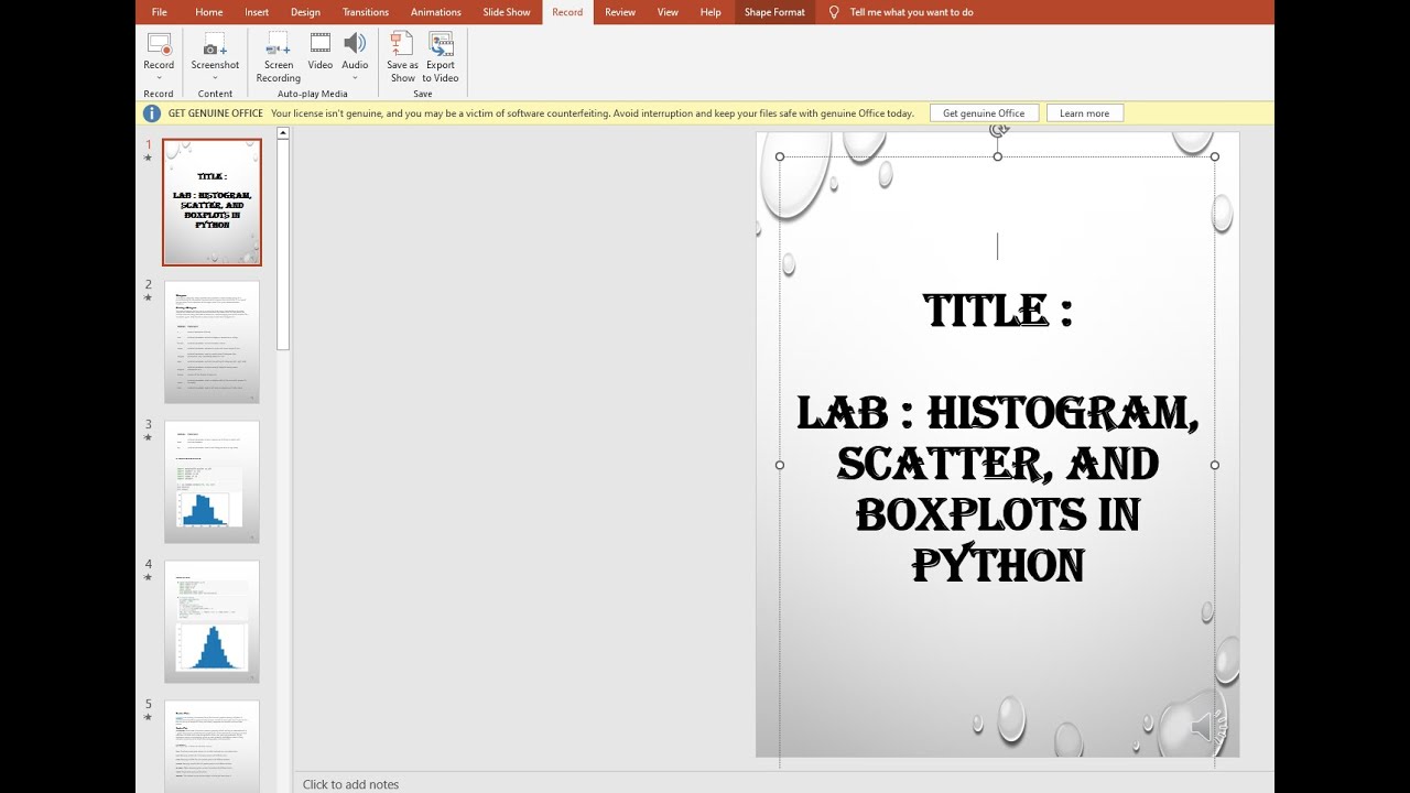 Histogram | Scatter and boxplots in Python | Machine Learning