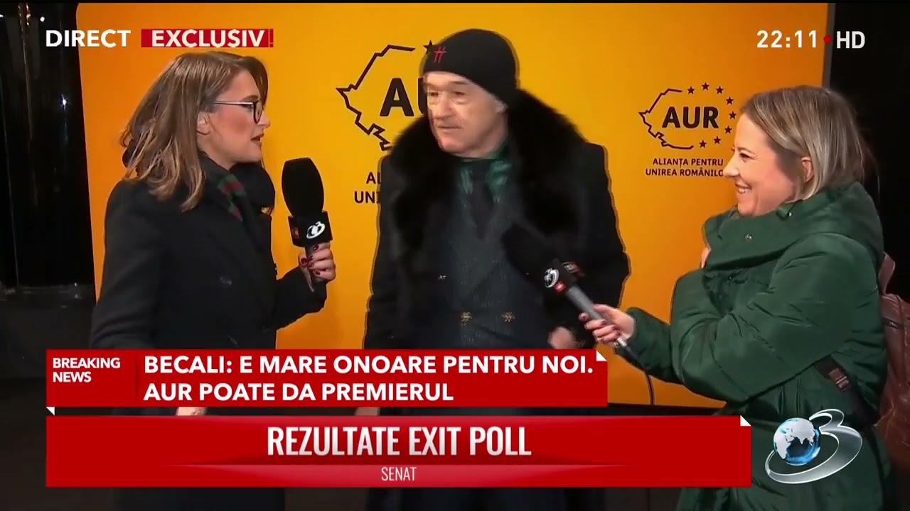 Becali, după rezultatele la parlamentare : ”E o mare onoare pentru noi. AUR poate da premierul”