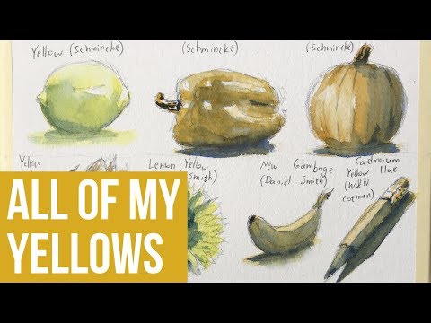 All of My YELLOWS | My FAV Yellow Watercolors (Schmincke, Daniel Smith & Cotman)