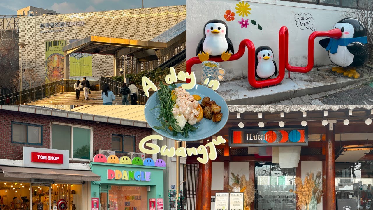 korea travel vlog ☁️ | gwangju, tea house, cafe street, exhibition