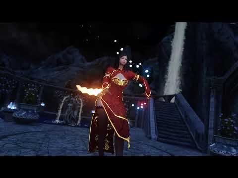 Elder Scrolls V : Skyrim dance || tougen renka 桃源恋歌 || dual trail light effects