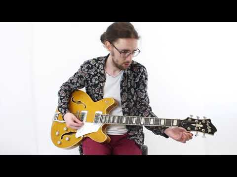Hagstrom SUVIK-DDL Super Viking Semi-Hollow 2023 - Dandy Dandelion image 6