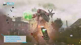 YHY-01.070A 2 Screens 4 Players Shooting game machine 2