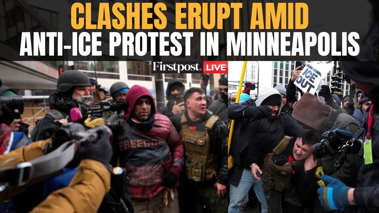 LIVE: Anti-ICE Protest in Minneapolis Turns Chaotic After Confrontation with Right-Wing Influencer