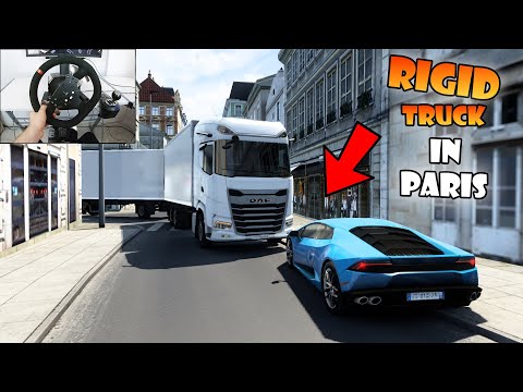 Rigid truck in Paris 1:1 map | Narrow street driving in Euro Truck Simulator 2