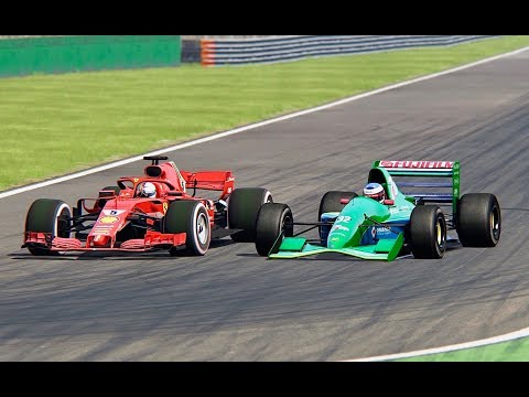 Ferrari F1 2018 vs Jordan F1 1991 -  Monza