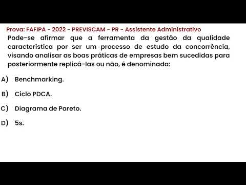 96- Prova de concurso público : FAFIPA - 2022 - PREVISCAM - PR - Assistente Administrativo