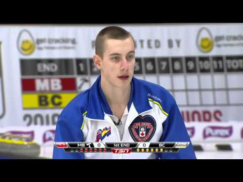 Dunstone (MB) vs. Tardi (BC) - 2016 Canadian Junior Championships  - Men's Semifinal