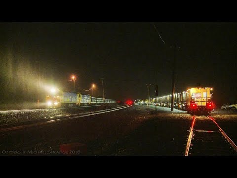 Trains In Rain At Gheringhap (20/5/2018) - PoathTV Australian Railways