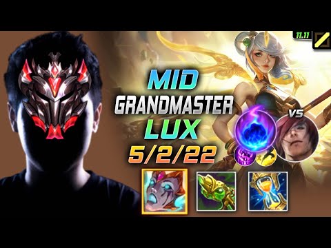 GrandMaster Lux MID vs Sett - 천상계 장인 미드 럭스 템트리 룬 리안드리 유성 ラックス Люкс 光辉女郎 拉克絲 - LOL KR 11.11