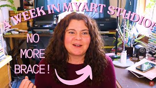 No More Brace! + My Sweet Mom's Day Present, Acrylic Painting, Green House Update!