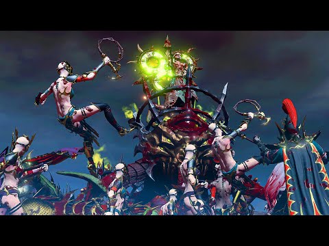 DARK ELVES vs NURGLE - TotalWar Warhammer 3 battle