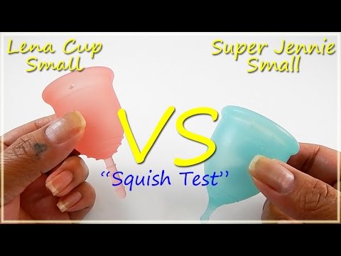 Lena Sm vs Super Jennie Sm "Squish Test" - Menstrual Cups