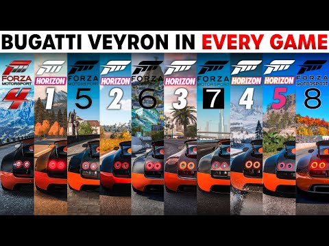 The Evolution of the Bugatti Veyron Super Sport in Every Forza Game | Has it Gotten Faster?