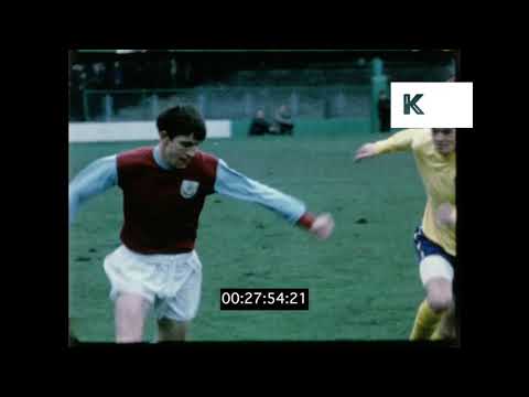 1960s Burnley v Aston Villa Football Match, HD from 16mm