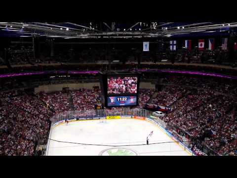 MS 2015: ČESKO - RAKOUSKO 4:0 (sestřih, mexická vlna + gól O.Němce)