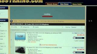 BRASSTRAINS.COM Website How To Search and Reserve On New Brass