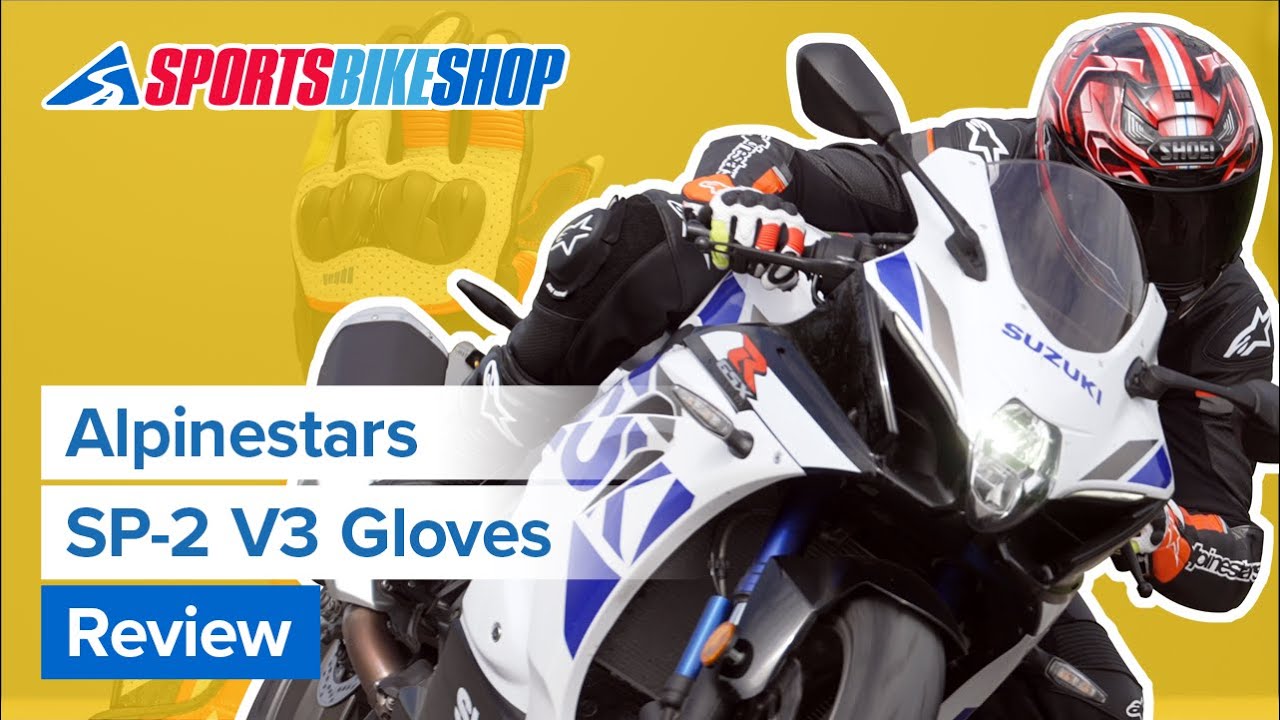 Alpinestars SP-2 V3 Leather Gloves - Black / White / Bright Red Video