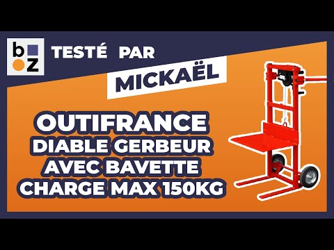 Diable Gerbeur avec bavette - charge maximum 150 kg OUTIFRANCE