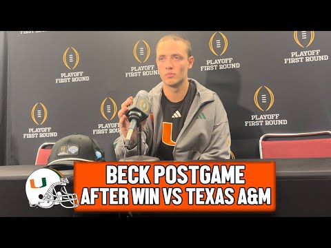 Carson Beck on #10 Miami's Win Over #7 Texas A&M | Postgame Press Conference