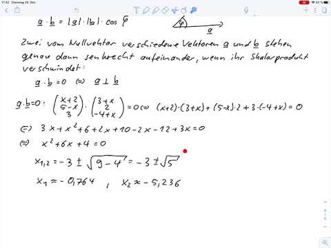 Vektoren Orthogonalität und Länge – Aufgabe 3 – Rep. Mathematik 1