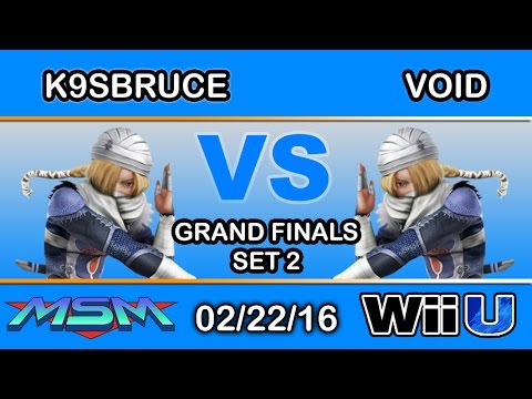 MSM 38 - K9sBruce (Sheik) Vs. 2GG | VoiD (Sheik) Grand Finals Set 2 - Smash Wii U
