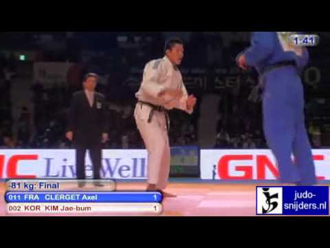 Judo 2010 Suwon: Axel Clerget (FRA) - Jae-bum Kim (KOR) [-81kg] final.