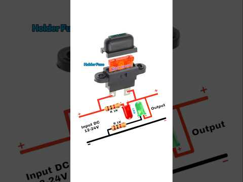 Simple circuit of LED protection indicator on fuse#shortvideo