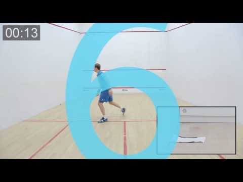 SquashSkills backhand drop shot challenge