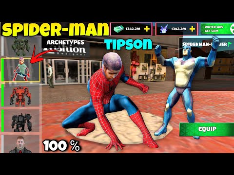 Tipson Become a Spider-Man With Power In Rope Hero Vice Town | Rope Hero Vice Town