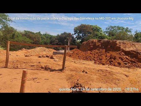 Nota; 🚧 da ponte sobre o Corrego das Gameleira na MG-202 em Urucuia-Mg
