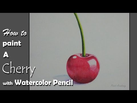 Mountains and Pine Tress Watercolor Pencil Landscape Drawing | steps to follow