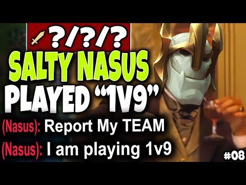 🧂 A Super Salty Nasus think that this is what 1v9 LOOKS LIKE 🧂 LoL Top Galio Preseason s11 Gameplay