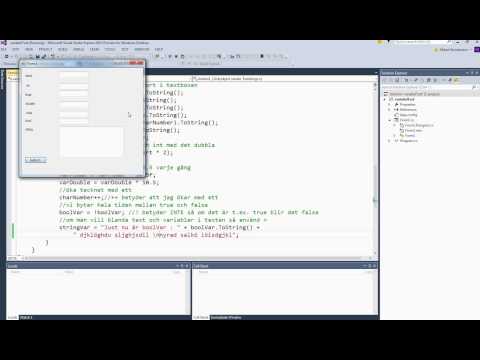Programmering C# 2013 Desktop variabelTest del 6 string textbox richtextbox #mbo13prr01