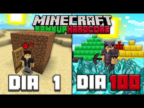 SOBREVIVI 100 DIAS FICANDO RICO NO MINECRAFT RANKUP HARDCORE - O FILME
