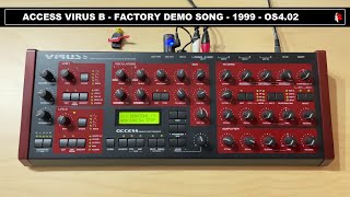Video thumbnail for Access Virus B -  Factory Demo Song - 1999 - OS4.02 by CZ synth